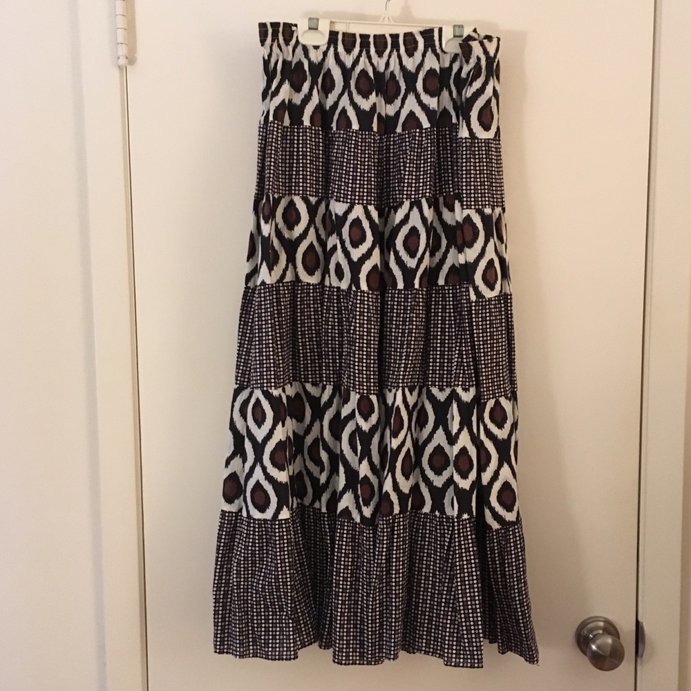 100% cotton boho skirt in tribal print